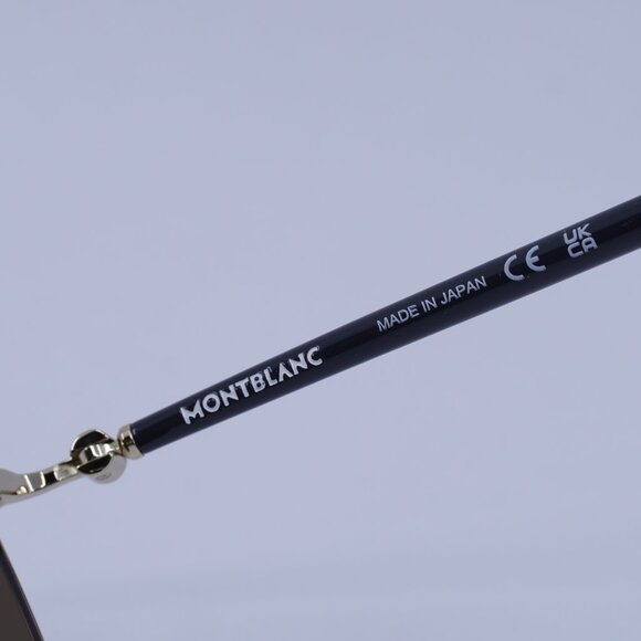 Montblanc MB0271S 009 Sunglasses Gold Square Frame, Brown Lenses - Picture 5 of 10